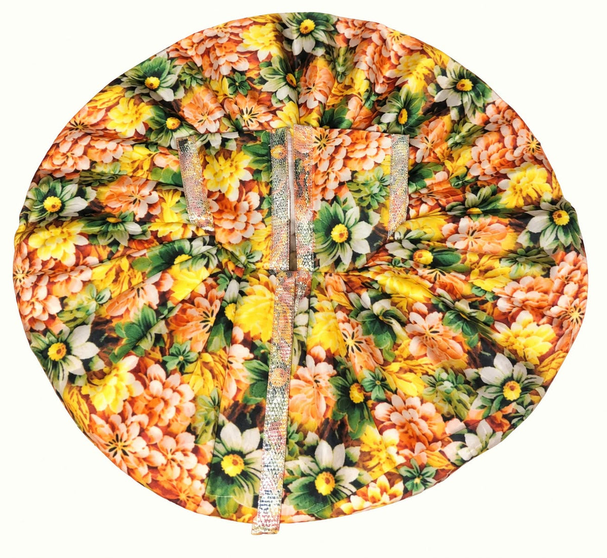 Yellow Printed Floral Poshak — Size No. 4