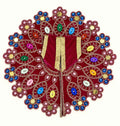 Magenta Moti Work Poshak — Size No. 4
